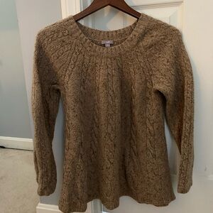J. Jill Cable Knit Sweater - Tan
